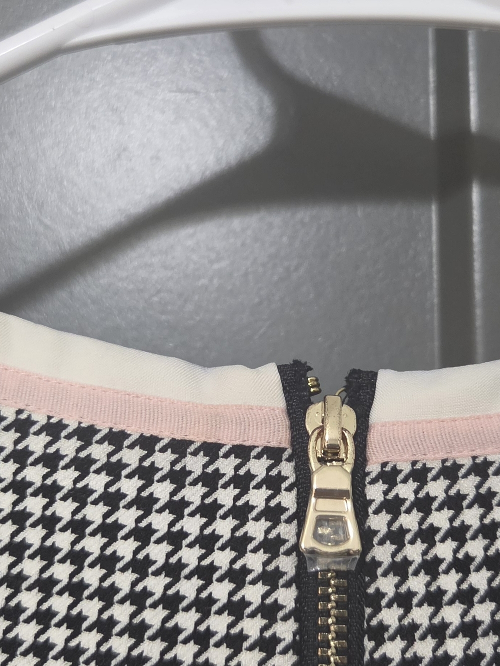 Alice + Olivia Houndstooth Blazer Jacket Black White Size 8 - Picture 11 of 15